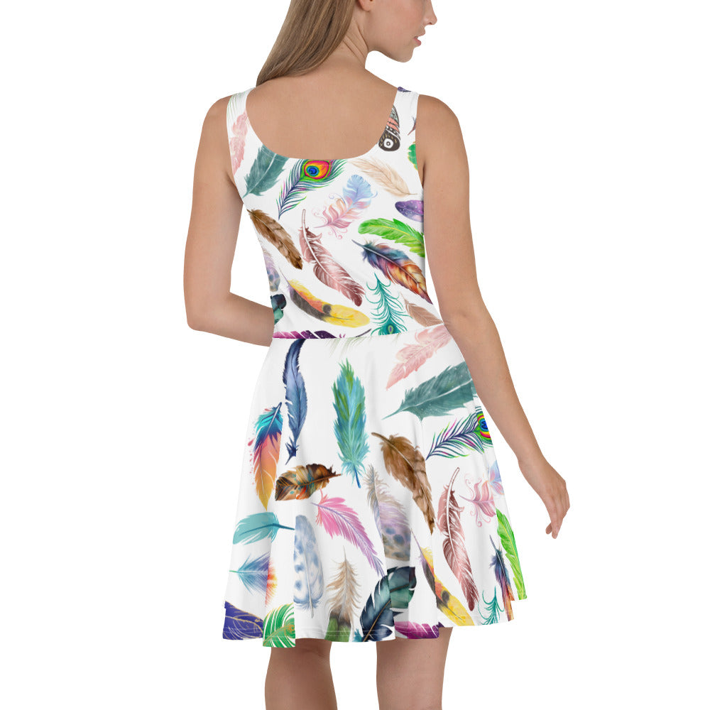 Feather Skater Dress