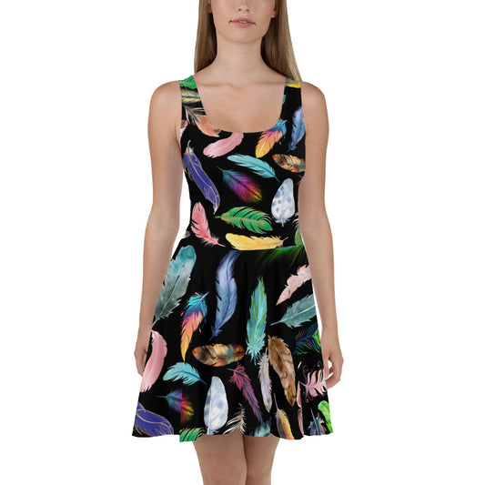 Feather Skater Dress