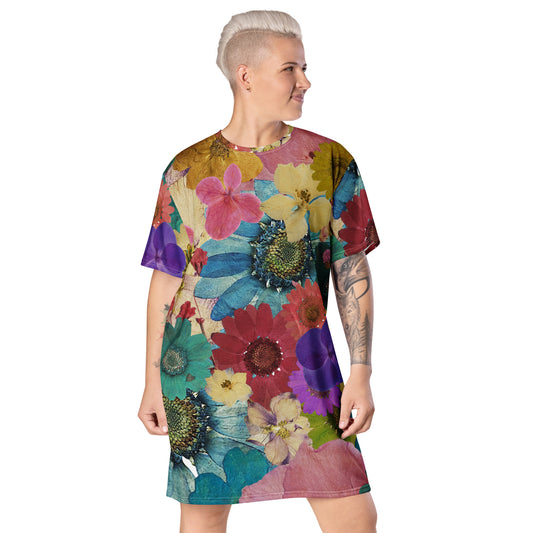 Pressed Flowers T-shirt dress