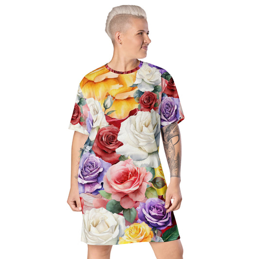Rose T-shirt dress