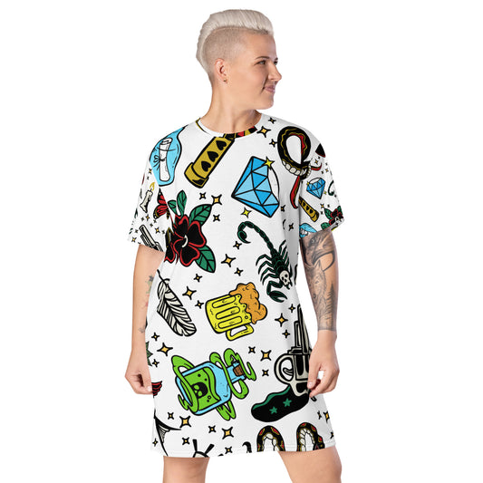 Tattoo T-shirt dress
