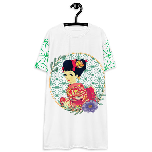 Shojo Manga Green T-shirt dress