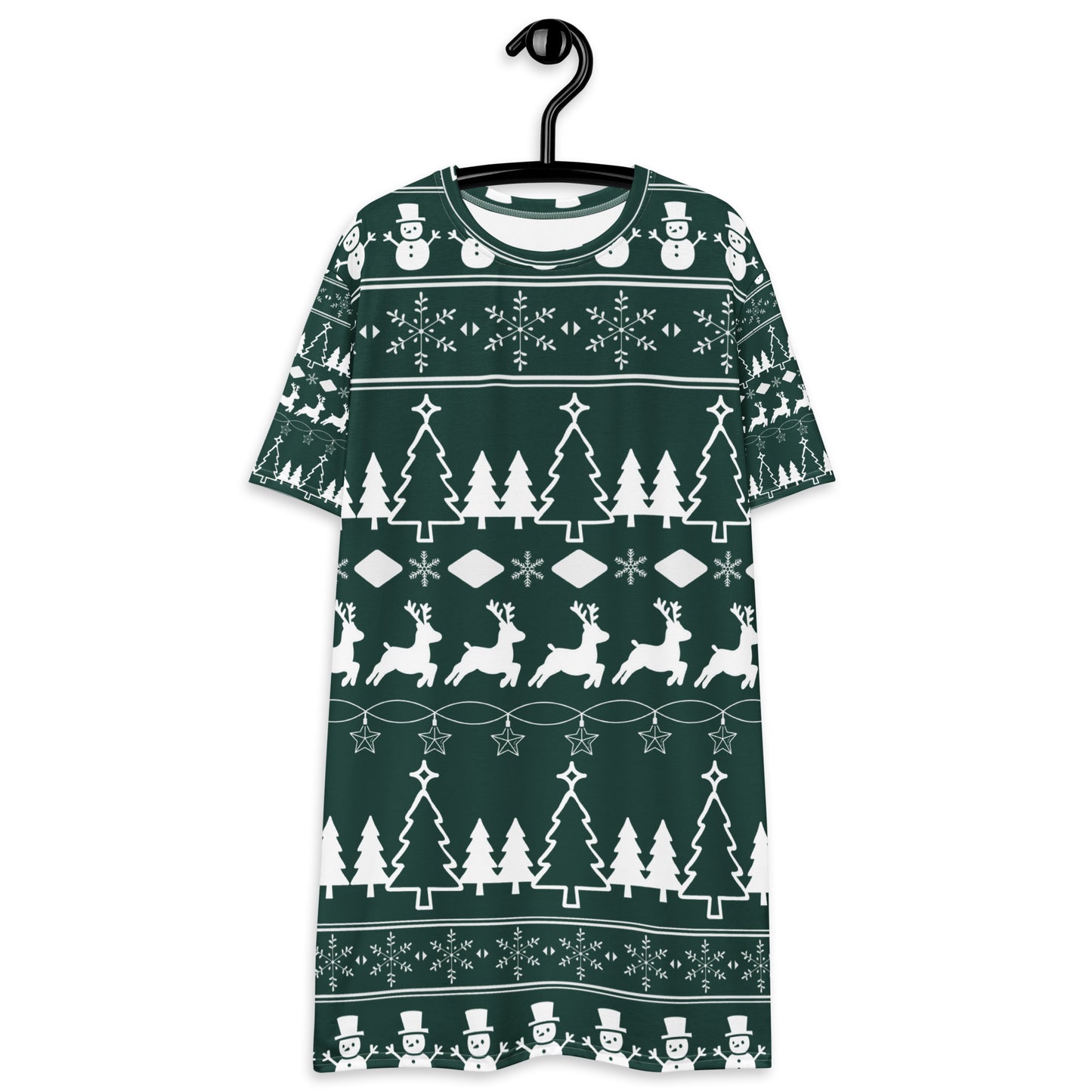 Christmas Green T-shirt dress