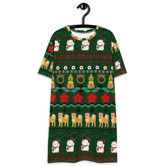 Christmas Japanese Ugly T-shirt dress