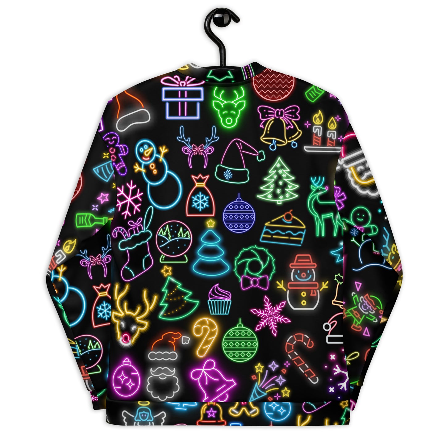 Christmas Vibes,Christmas Neon, Merry Christmas Neon, Japanese Neon, Tokyo, Kawaii, Gift For Her, Gift For Him, Neon Sign, Harajuku, Unisex Bomber Jacket