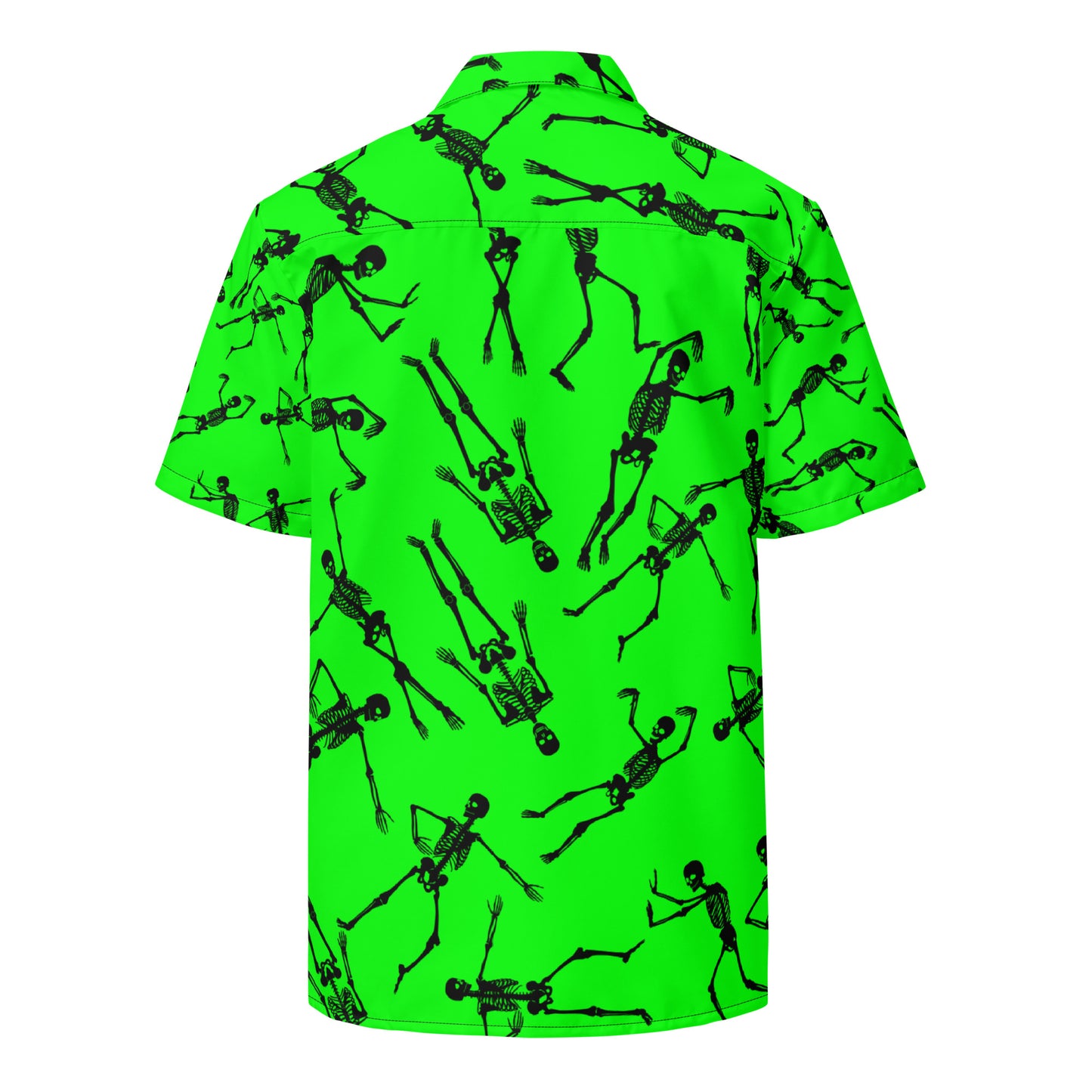 Skeleton Green Unisex button shirt