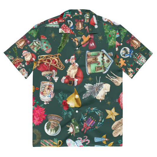 Christmas Vibes Unisex button shirt