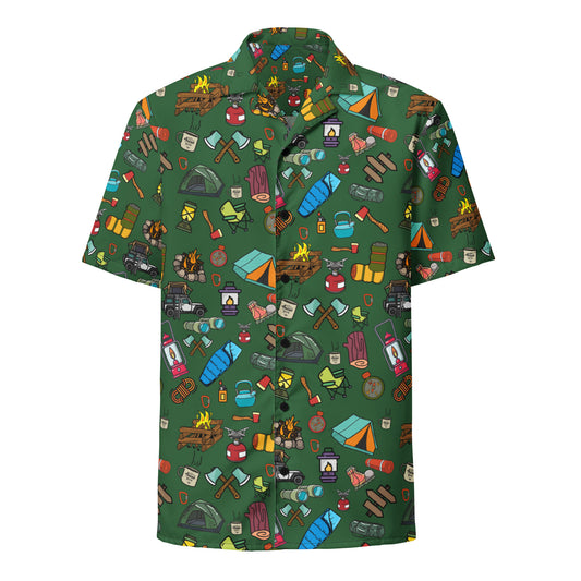 Camping Unisex button shirt, Camping , Daily Use, Camping Tool, Camping Lover, Gift For Him, Gift For Her, Gift For Camper, Unique, Kawaii, Camping Unisex button shirt