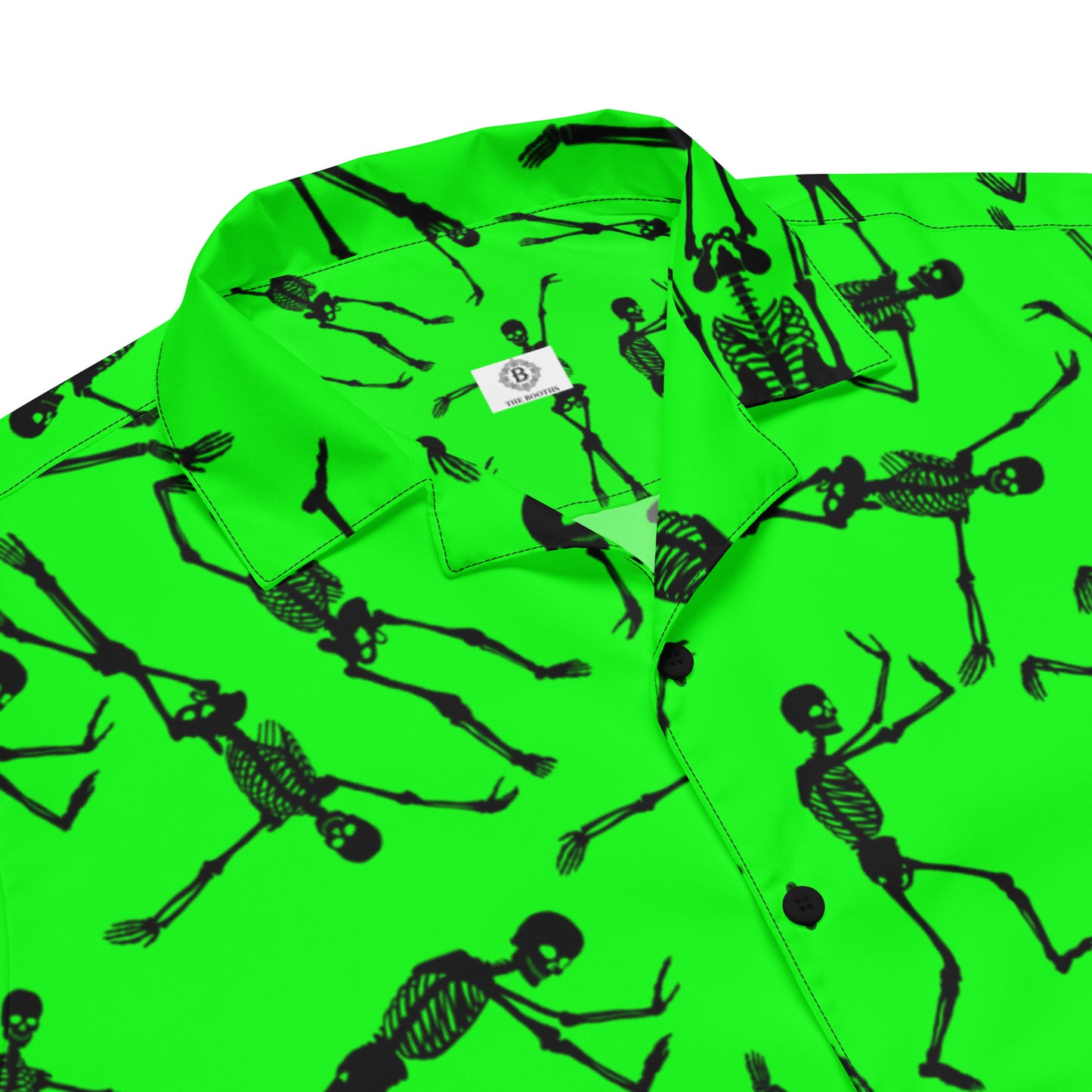 Skeleton Green Unisex button shirt