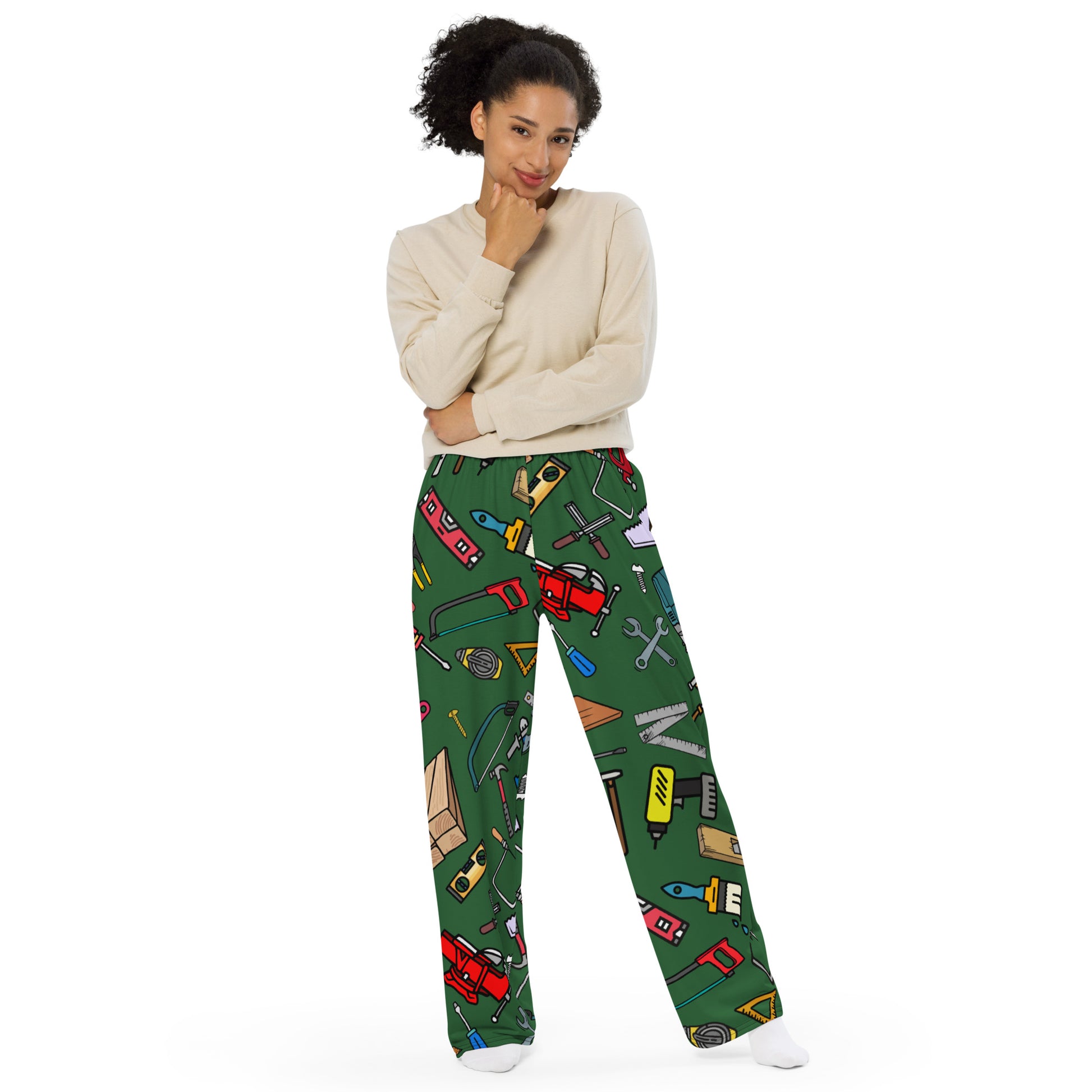 Carpenter Tools, Carpenter Gear, Carpenter Apparel, Construction Gift, Carpenters Tool, For You, Wood Working, Carpenter Tools   All-over print unisex wide-leg pants