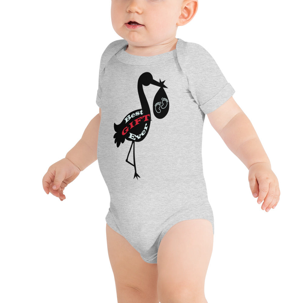Best Gift Ever Stork with Baby  bodysuit