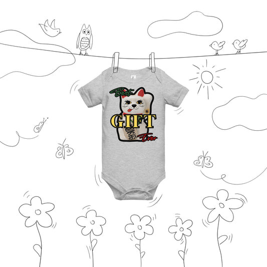 Best Gift Ever, Lucky Cat, Manekineko, Baby short sleeve  bodysuit