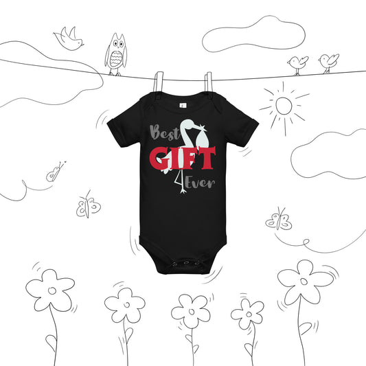 Best Gift Ever Stork& Baby short sleeve baby bodysuit