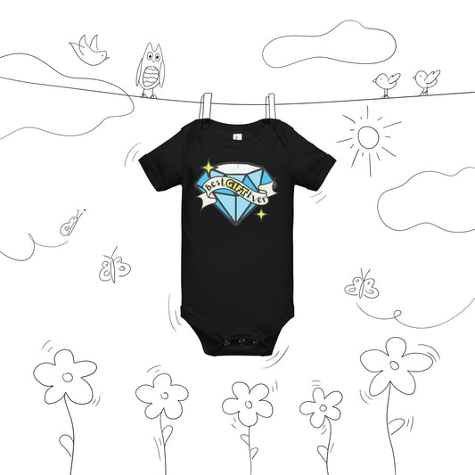 Best Gift Ever, Tattoo Diamond, Baby short sleeve  bodysuit