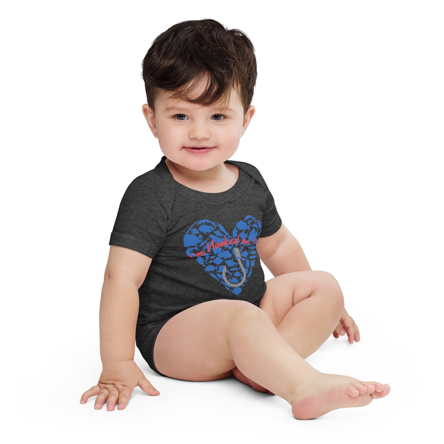 Fishing Lover Blue Baby short sleeve  Bodysuit