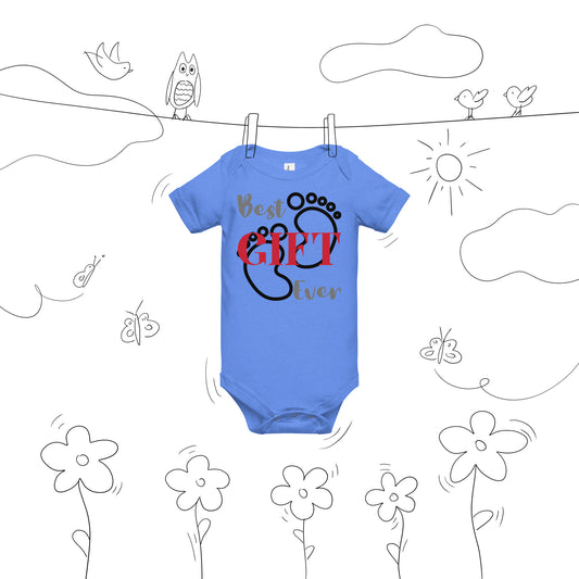 Best Gift Ever Baby Foot Baby short sleeve  bodysuit