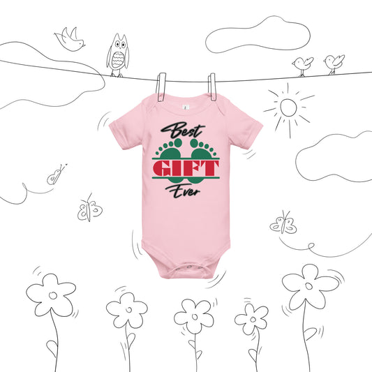 Best Gift Ever Baby Foot Baby Cotton short sleeve  bodysuit