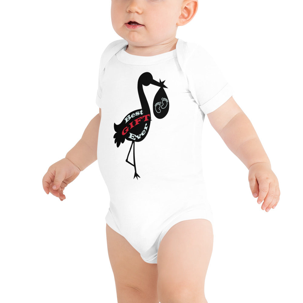 Best Gift Ever Stork with Baby  bodysuit
