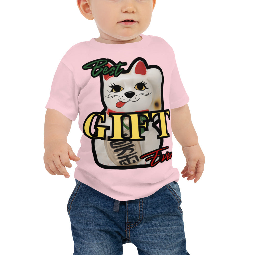 Best Gift Ever, Good Luck, Manekineko,  Baby Jersey Short Sleeve Tee