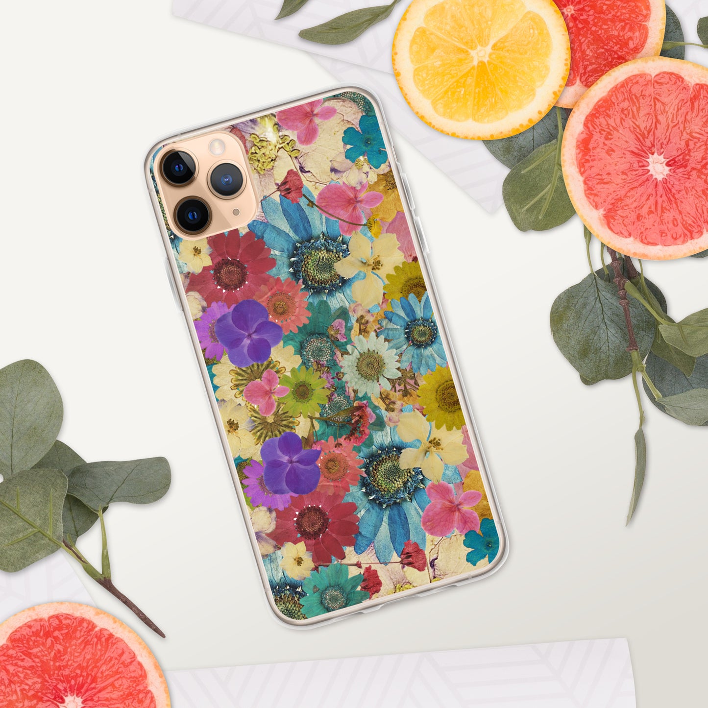 Pressed Flowers Clear Case for iPhone®