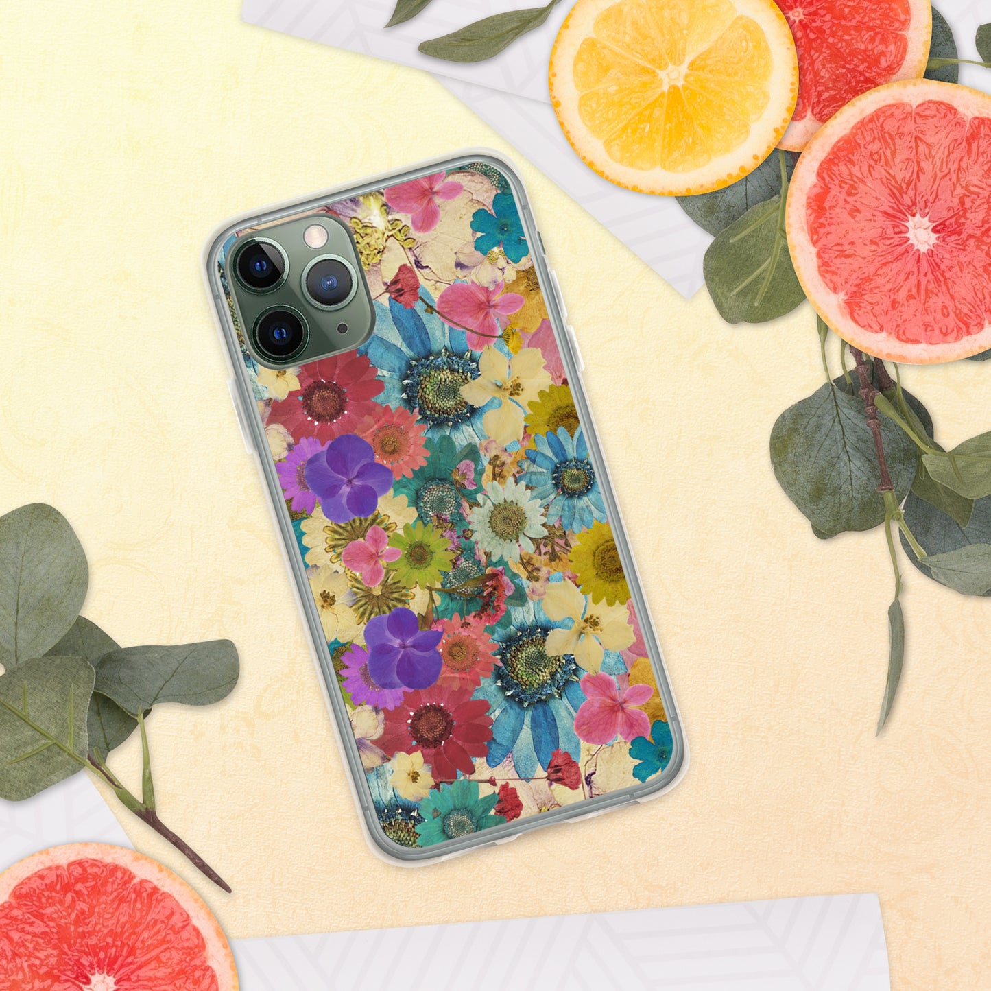 Pressed Flowers Clear Case for iPhone®