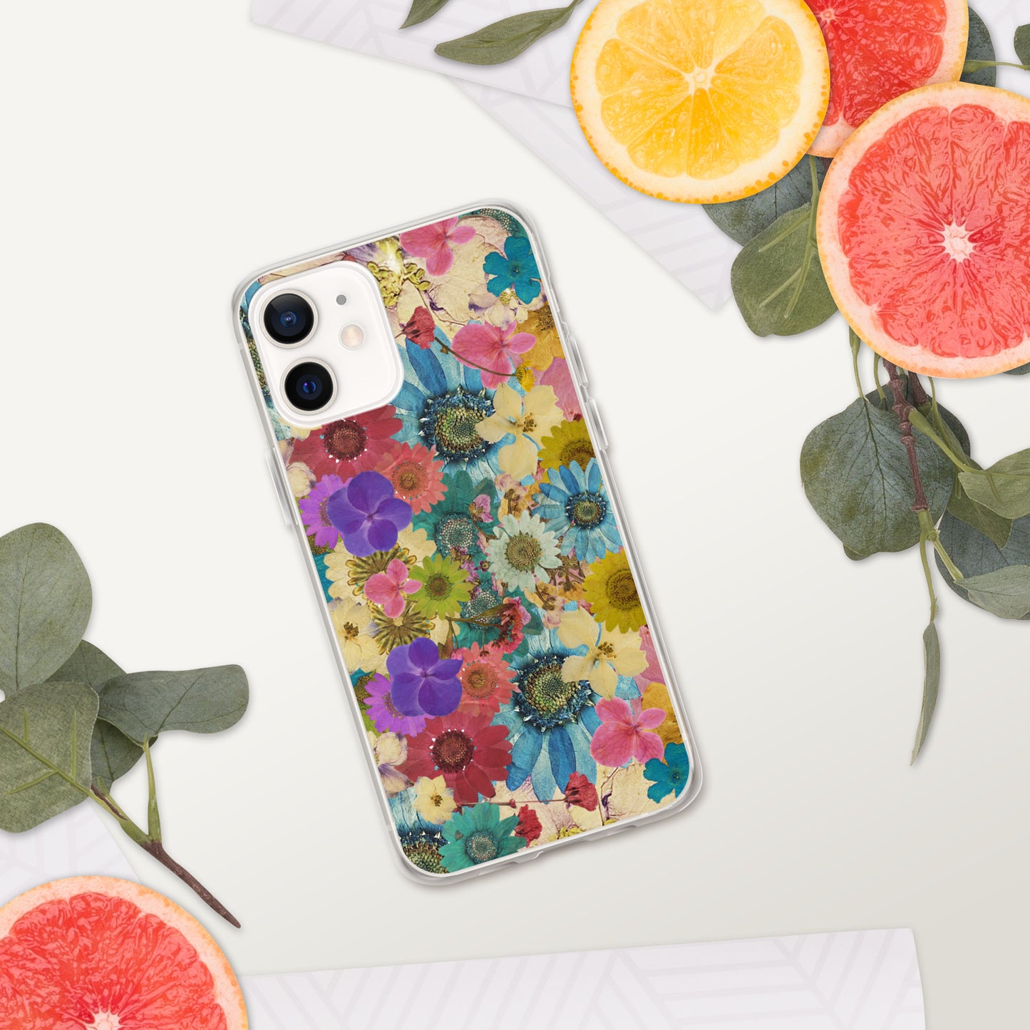 Pressed Flowers Clear Case for iPhone®