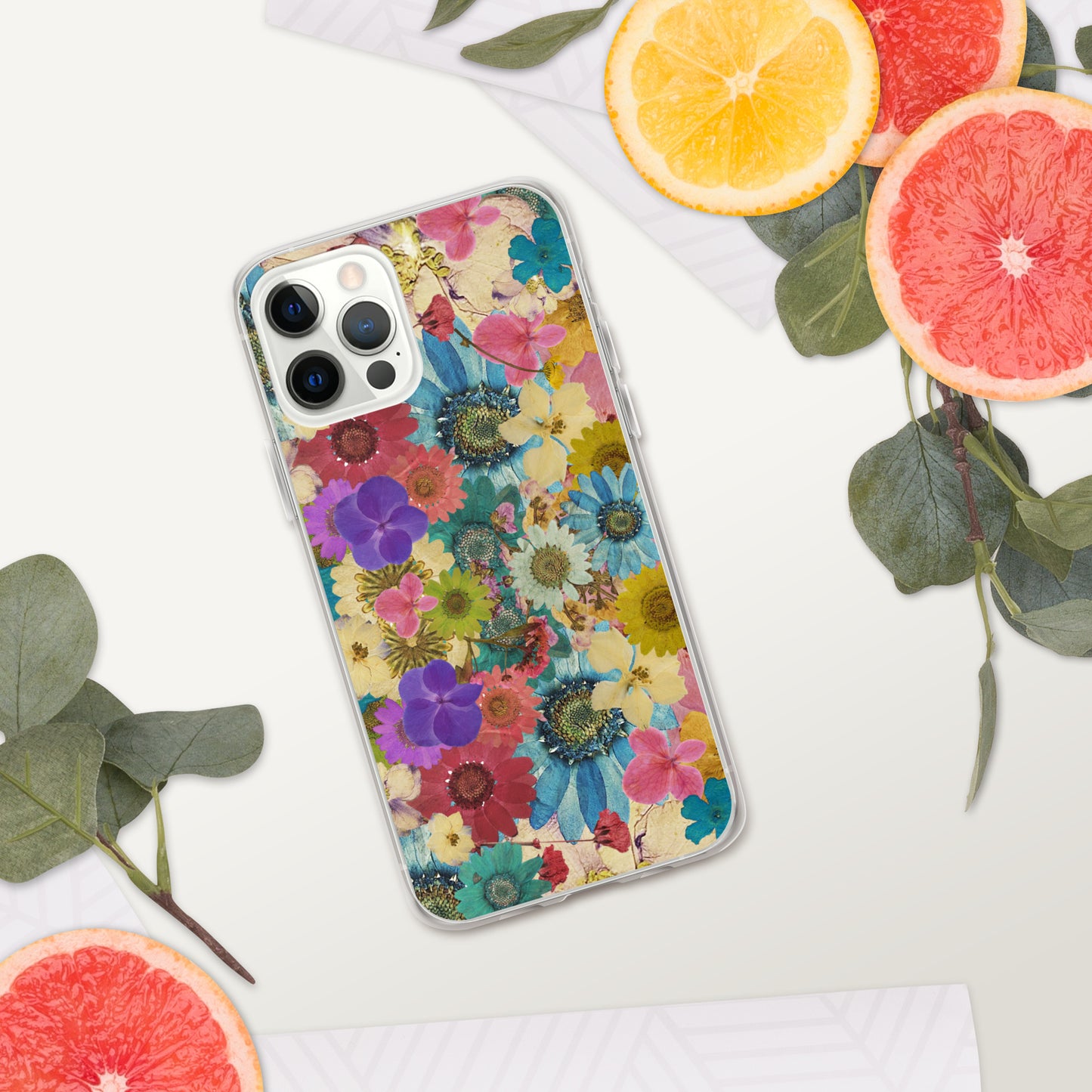 Pressed Flowers Clear Case for iPhone®