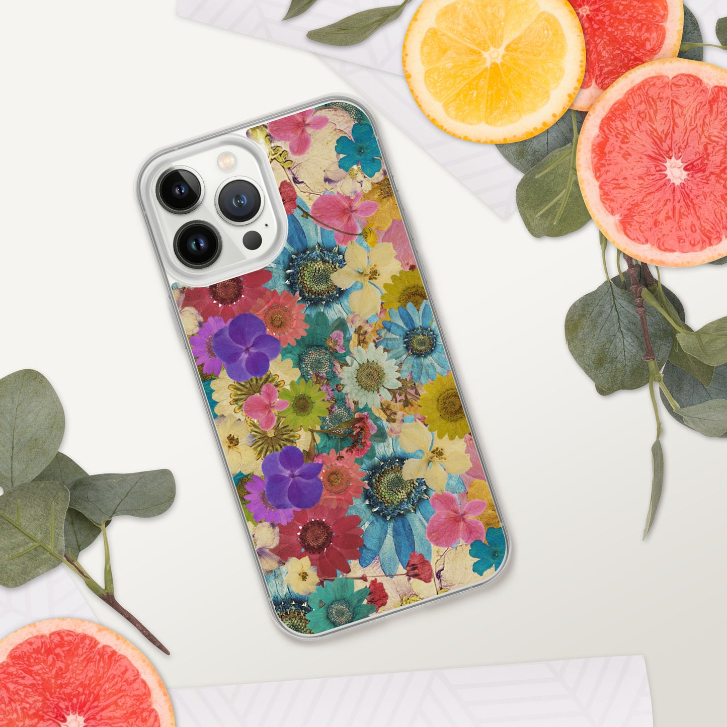 Pressed Flowers Clear Case for iPhone®