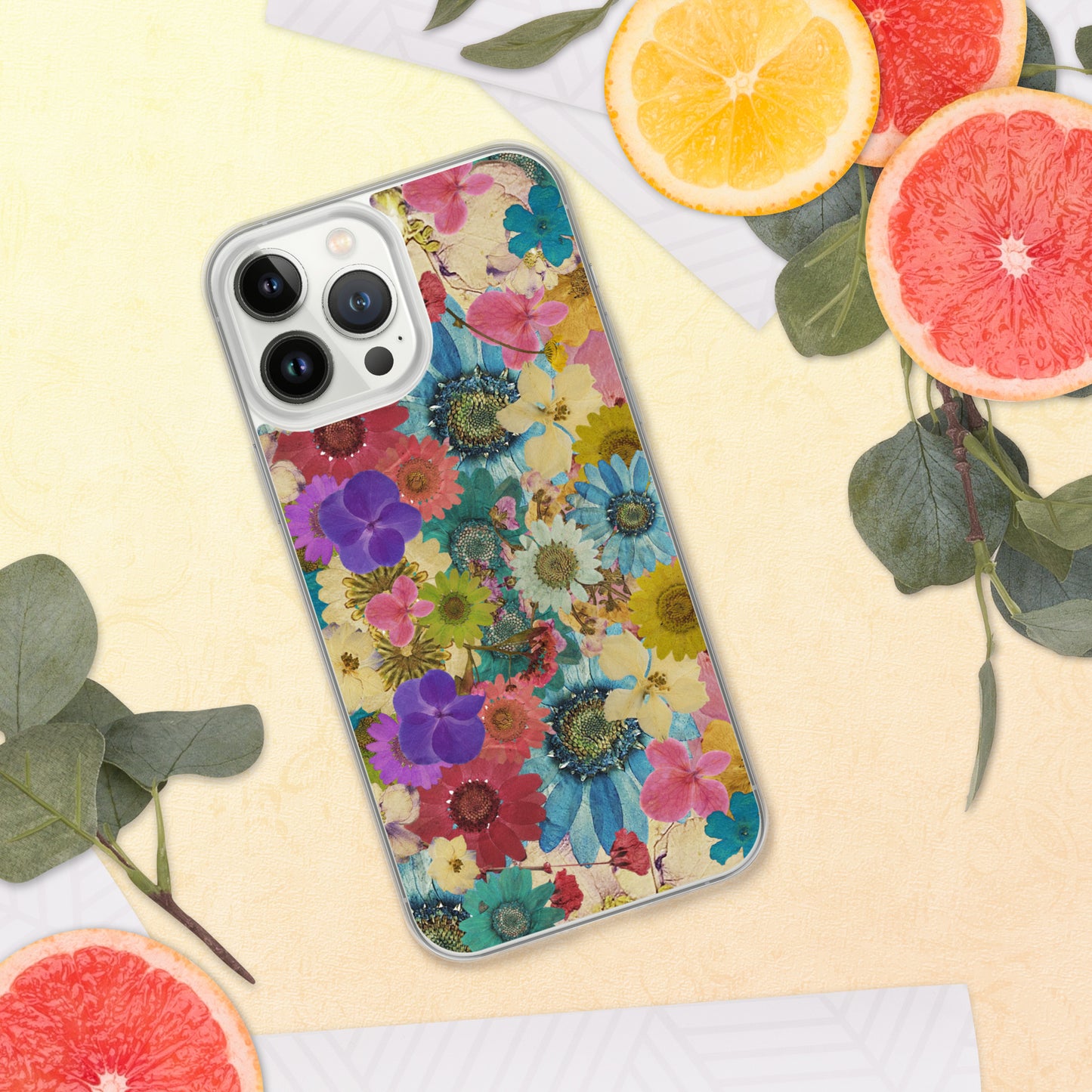 Pressed Flowers Clear Case for iPhone®