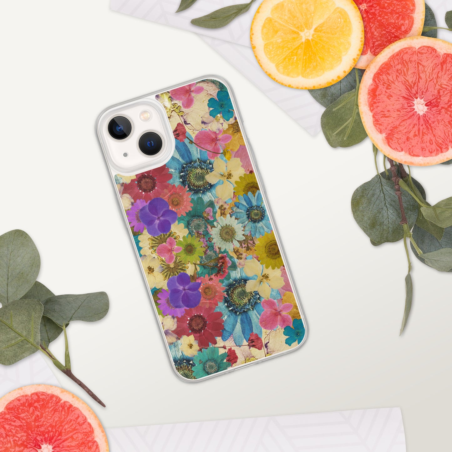Pressed Flowers Clear Case for iPhone®