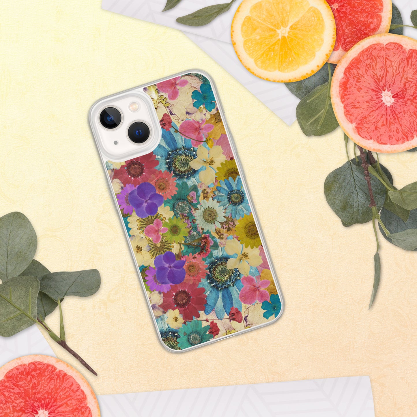 Pressed Flowers Clear Case for iPhone®