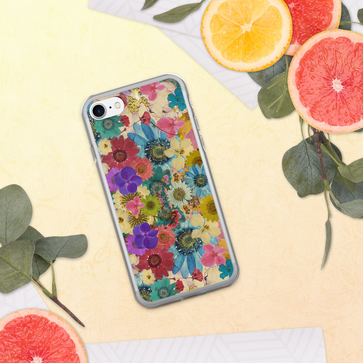 Pressed Flowers Clear Case for iPhone®