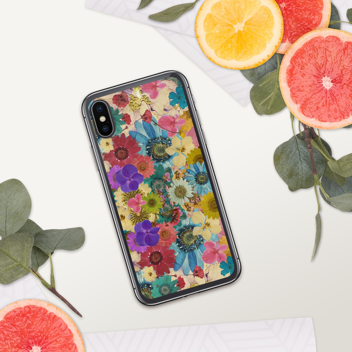 Pressed Flowers Clear Case for iPhone®