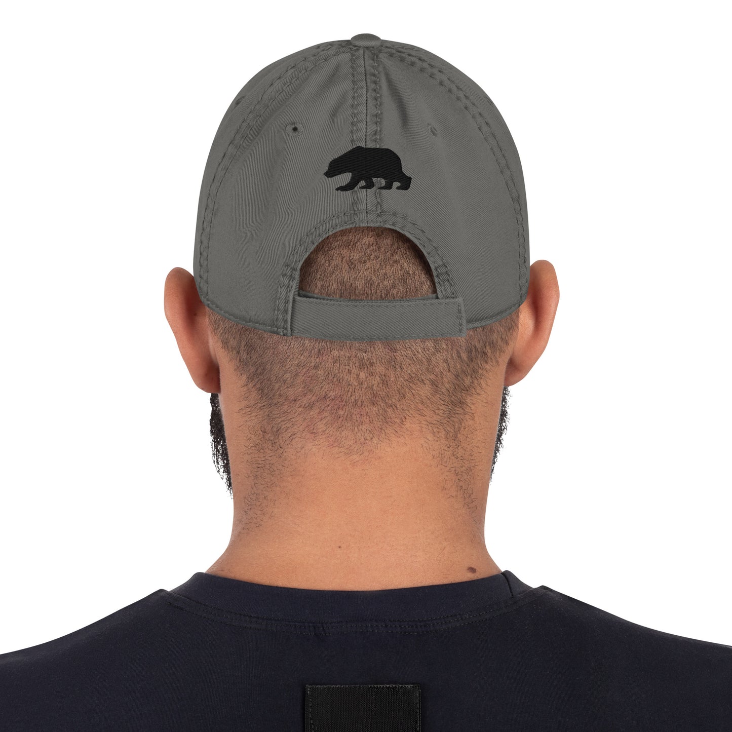 California Grizzly Bear Distressed Dad Hat