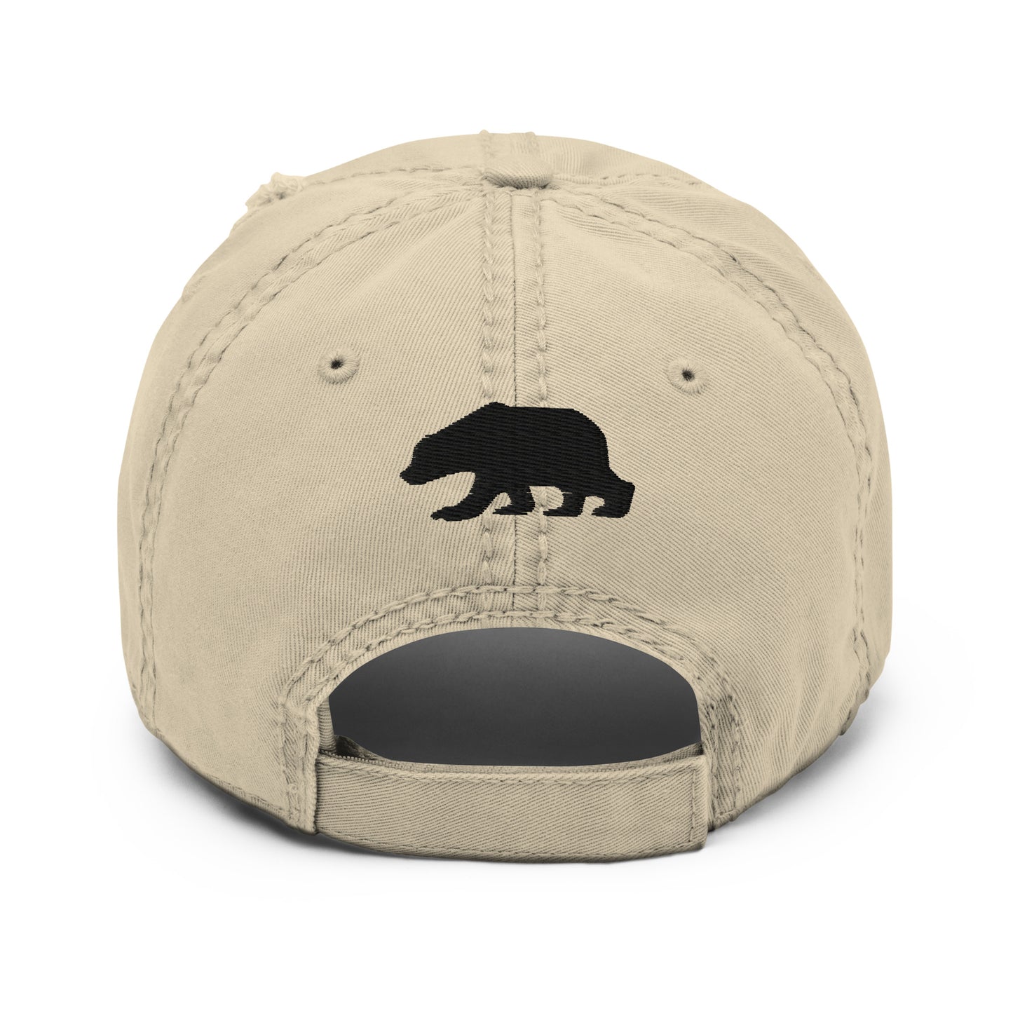 California Grizzly Bear Distressed Dad Hat