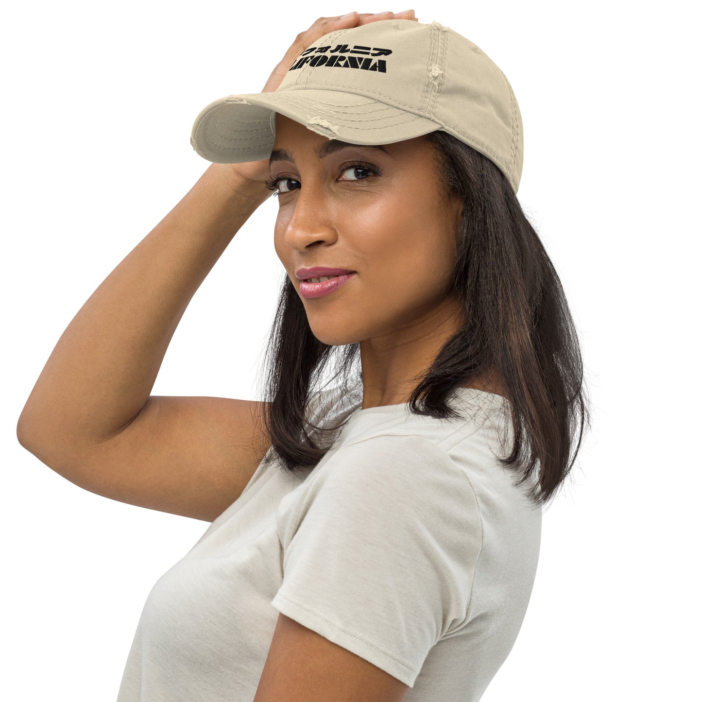 California Grizzly Bear Distressed Dad Hat