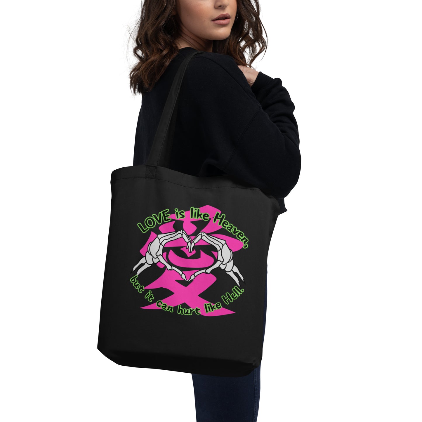 Love is like Heaven, kawaii, ai, love, Eco Tote Bag