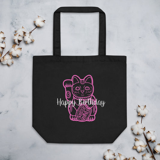Birthday Maneki Neko Eco Tote Bag