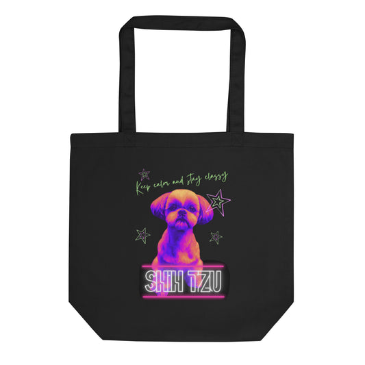Shih Tzu neon Eco Tote Bag