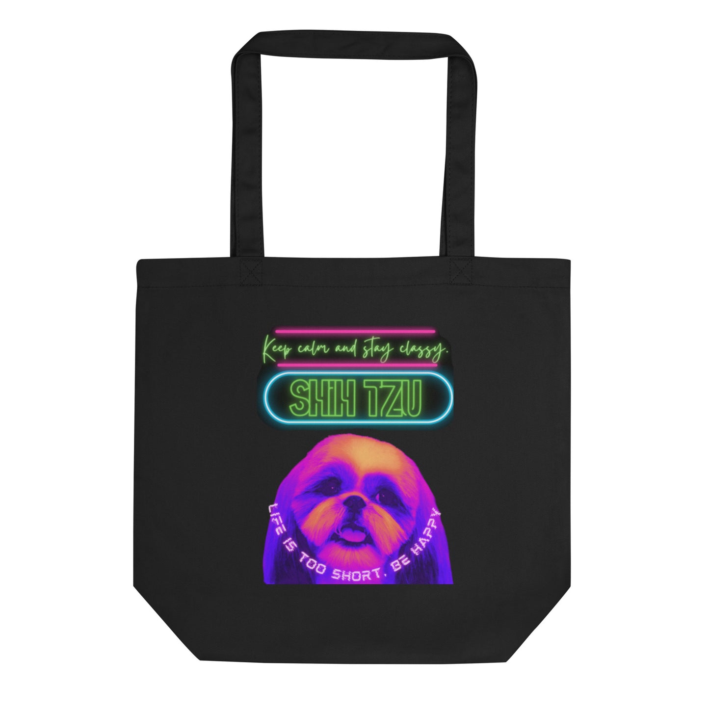 Shih Tzu Neon Japa Eco Tote Bag
