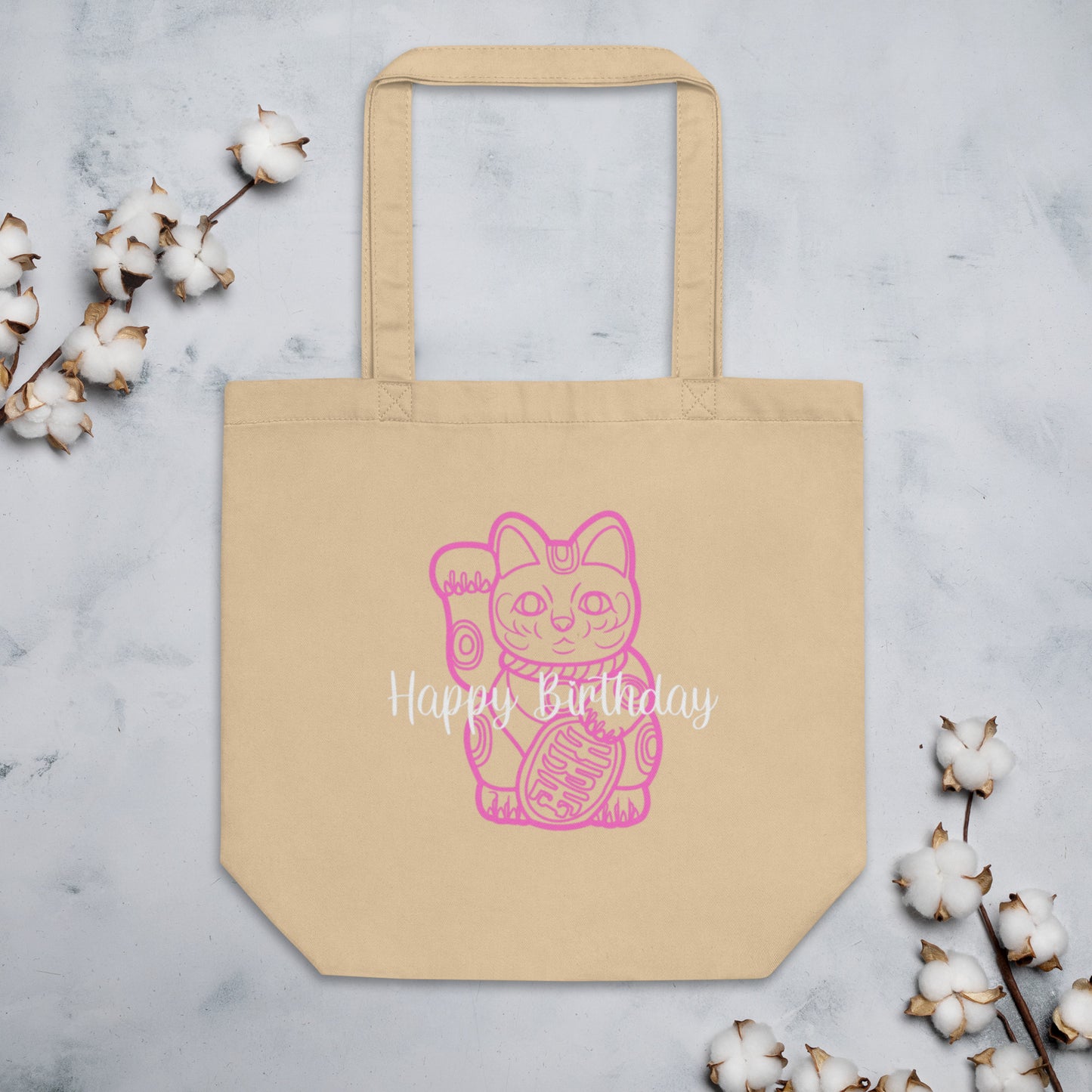 Birthday Maneki Neko Eco Tote Bag