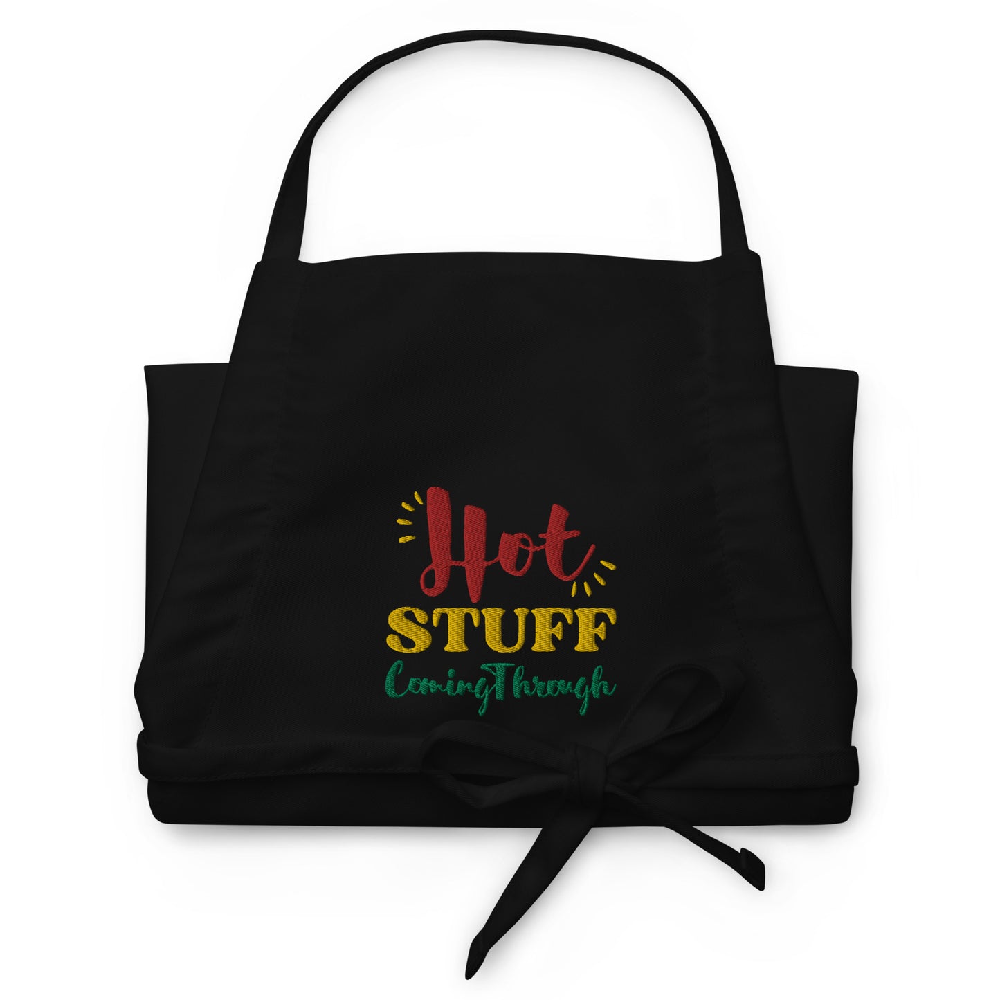 Chef Apron, Stuff Apron, Hot Stuff Coming Through, Food Worker Apron Embroidered Apron