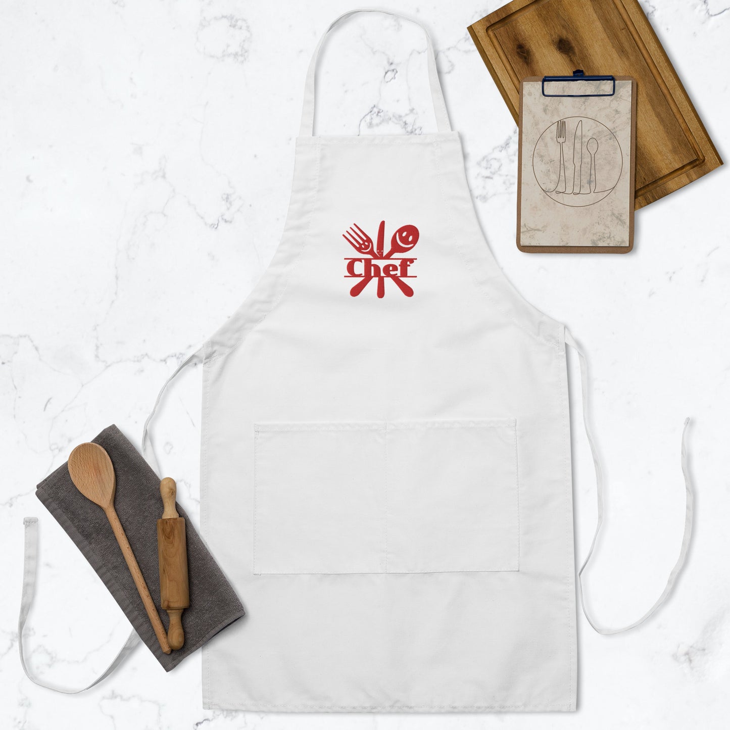 Chef Apron, Food Worker, Kitchen Apron, Restaurant Apron