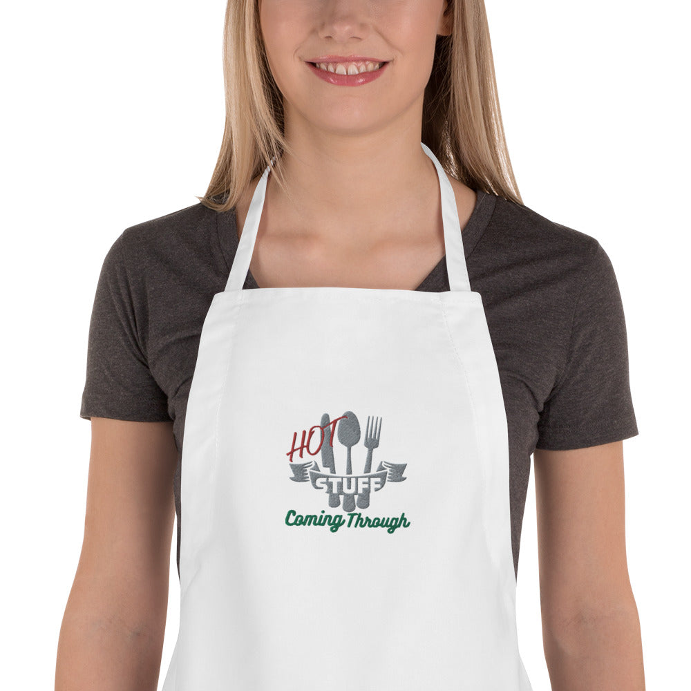 Chef Apron, Hot Stuff Coming Through, Food Worker Apron