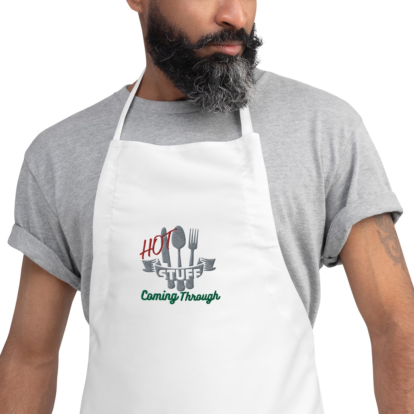Chef Apron, Hot Stuff Coming Through, Food Worker Apron