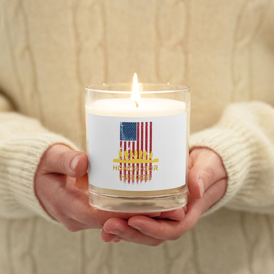 Veterans Day Glass jar soy wax candle