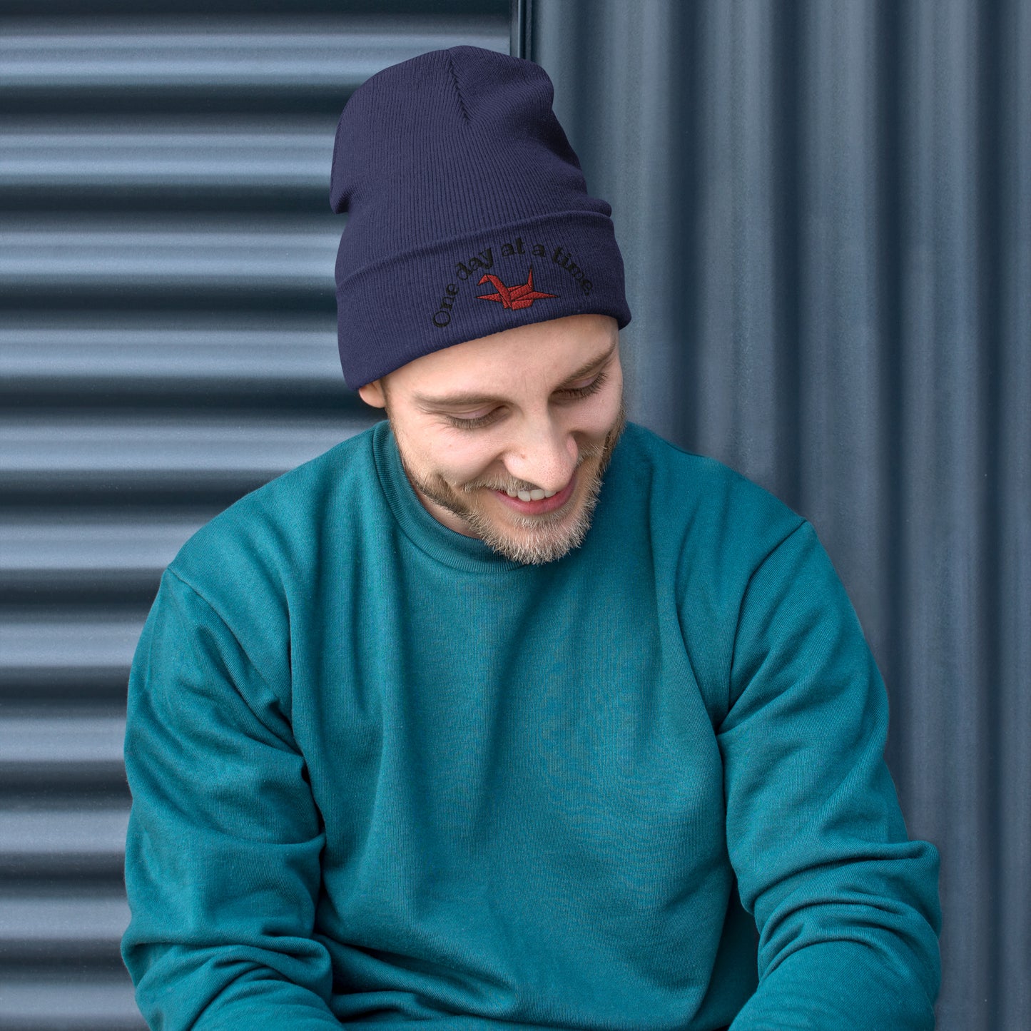 ORIGAMI, orizuru, cranes, Embroidered Beanie