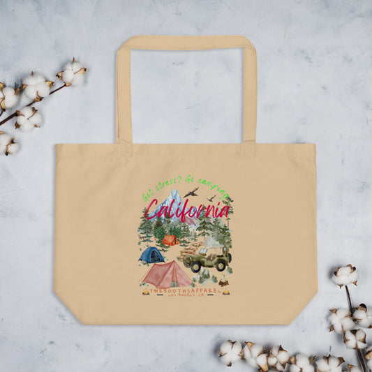California Go Camping  Large organic tote bag