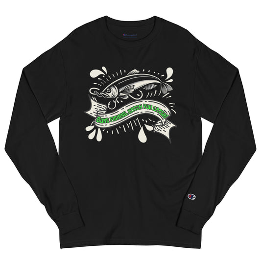 Fishing Dad, Cool, Kawaii, Champion Long Sleeve Shirt