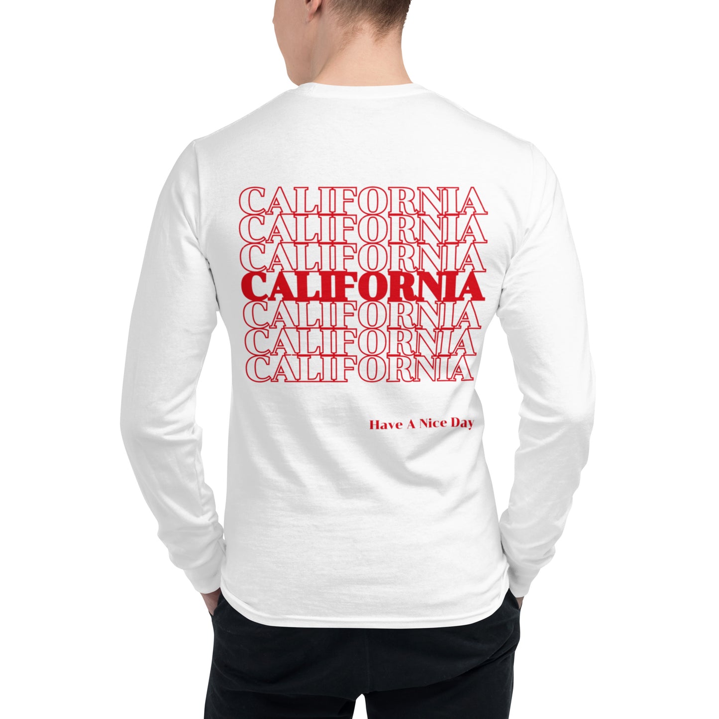 California, Japanese, Katakana, Champion Long Sleeve Shirt